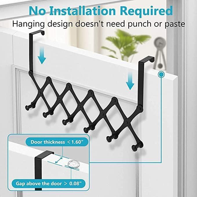 Over-Door Space Saver Alloy Steel Hooks